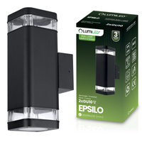 Vonkajšia záhradná lampa fasádna nástenná lampa 2x GU10 LED IP54 Upstairs Downstairs EPSILO LUMILED