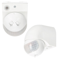 Vonkajší pohybový senzor LX40 IP44 180° PIR biely Premium Kobi