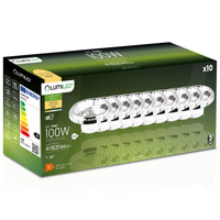 10x LED žiarovka AR111 G53 15W = 100W 1521lm 3000K 12V, teplá biela 24° Silver LUMILED