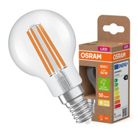 LED žiarovka P45 guľka E14 3,8W = 60W 806lm 2700K teplá biela 330° 213lm/W CLASSIC ENERGY EFFICIENCY Osram