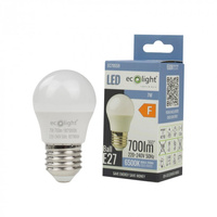 LED žiarovka P45 E27 7W 630lm 6500K studená biela Ecolight