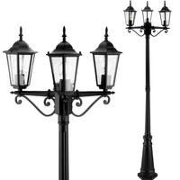 Záhradná stojaca lampa 3x E27 čierna IP43 Liguria Sanico Goldlux