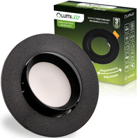 Halogénové svietidlo na zapustenú montáž Pohyblivé okrúhle čierne GU10 MR16 VENTUS Lumiled