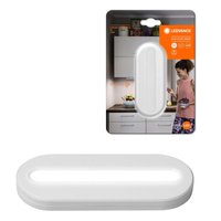 LED svetelný pásik pod skrinku 0,5 W 20lm 4000 lm neutrálna biela so senzorom pohybu batérie biely lineárny Ledvance