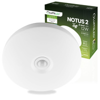 LED plafón Povrchová montáž 12W NOTUS 2 Round Motion Sensor IP44 25 cm LUMILED
