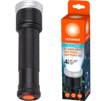 LED taktické pátracie svietidlo ručné dobíjateľné 15W 1400lm 6500K studená biela čierna baterka Ledvance