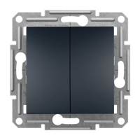 Bipolárny spínač svetla Asfora IP20 antracitový