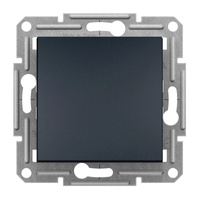 Jednopólový vypínač na zapustenie bez rámu Asfora IP20 antracit