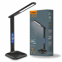 Stolná lampa LED 5W 490lm 5500K studená biela čierna stmievateľná RIO Videx