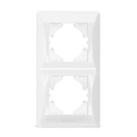 Horizontálny rám pre zásuvky na povrchovú montáž Dvojitá biela BINERA VIDEX