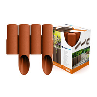 Záhradný plot Palisáda Border Lemovanie trávnika 4 STANDARD Tehla 2,3 m Silná mrazuvzdorná CELLFAST