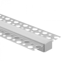 Hliníkový LED profil pre sadrokartón REGIPS Zapustený eloxovaný 1 m s matným difúzorom pre LED pásy + krytky Ecolight série GP