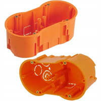 Dvojitá hlboká elektrická skrinka pod omietku 2x60 so skrutkami PAWBOL