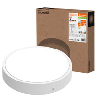 Vonkajšia priemyselná nástenná lampa LED 18W 2280lm 3000/4000K IP65 bielanúdzovým modulom so senzorom pohybu a súmraku