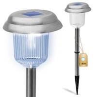 Solárna záhradná lampa LED poháňaná vonkajším studeným chrómom