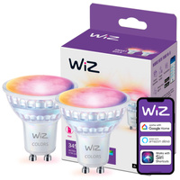2x LED GU10 reflektor PAR16 4,7W = 50W 345lm 2200-6500K RGB + TW Smart SMART WiFi Bluetooth App WiZ