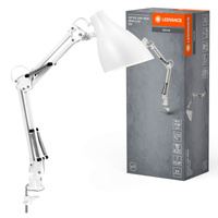 Stolná lampa Stolné svietidlo Stojanový klip Nastaviteľná E27 biela USB-C Kancelárska linka Ledvance