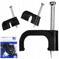 Plochý káblový úchyt FLOP KLIP YDYp2x1,5 7/5 čierny 100ks PAWBOL