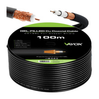 Anténny koaxiálny kábel Copper Gel CU Terrestrial 4K Full HD Black 100M VAYOX
