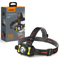 LED dobíjací svetlomet 5W 700lm 8 módov USB-C Vodotesný IP55 Videx