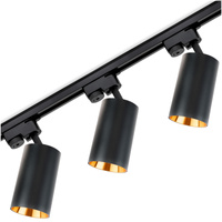 Sada osvetľovacích prípojníc 1,5 m + 3x SAGI GU10 Black Gold LUMILED reflektor