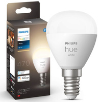 LED žiarovka E14 guľka P45 5,7W = 40W 470lm 2700K teplá biela SMART Smart Bluetooth ZigBee White Philips HUE