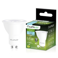 LED žiarovka GU10 reflektor PAR16 5,2W = 55W 720LM 6500K studená biela 38° LUMILED