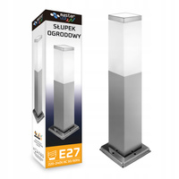Záhradný stojaci vonkajší stĺp E27 Silver IP44 Havana 45cm Masterled