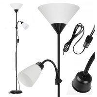 Stojaca lampa s 2 bodmi E27 E14 Black Milk Kobi