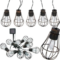 Solárna LED záhradná reťaz Loft Ornamental 3,8 m 10x závesné žiarovky