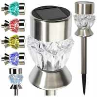 Záhradné LED solárne poháňané Crystal Diamond RGB + studená biela