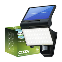 Solárny reflektor LED reflektor 6500K IP44 senzor pohybu a súmraku CORDY LUMILED