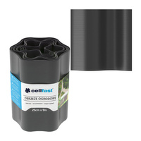 Obruba záhradného trávnika Flexibilné zvlnené 25 cm x 9 m Grafit CELLFAST