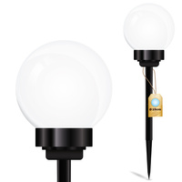 LED solárna záhradná lampa biela/čierna 15 cm Driving studená biela Sphere