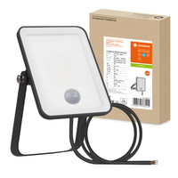 LED reflektor Vonkajší reflektor 10W 900lm 4000K IP65 čierny so senzorom pohybu a súmraku Essentials Ledvance