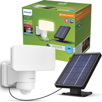 Solárny reflektor LED 6W 1000lm 5000K IP44 so senzorom pohybu a súmraku Tylus Ultra Efficient White Philips