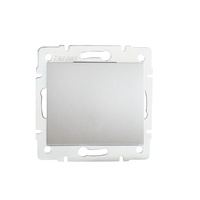 Jednopólový reverzibilný spínač 10A Square Silver LOGI Kanlux