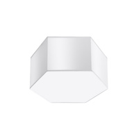 Stropné svietidlo na povrchovú montáž 2x E27 Plafond Polygonal White Modern Sunde Sollux