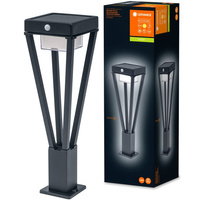 Vonkajší stojaci stĺpik 6W 550lm 3000K IP44 čierny so senzorom pohybu a súmraku Endura Ledvance záhradné svietidlo