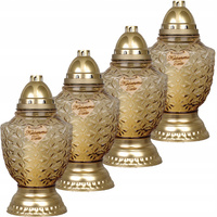 4x Sklenená sviečka na hrob milého otecka 52h na celoročný príspevok 32cm