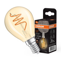 Dekoratívna LED žiarovka P46 guľka E14 4,9W = 40W 470lm 2200K teplá biela CRI90 300° Vintage 1906 Osram