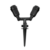 Záhradná lampa Reflektor 2xE27 pohyblivý čierny VT-729 V-TAC