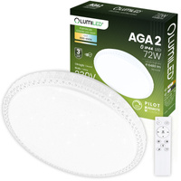 LED stropný plafón AGA2 72W IP44 CCT biely okrúhly 50cm + LUMILED PILOT