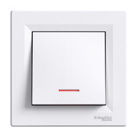 Jednopólový spínač s osvetlením pod omietku s rámom SCHNEIDER ASFORA