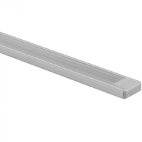 Hliníkový profil pre povrchovú montáž LED eloxovaný 2 m s priehľadným difúzorom pre LED pásy + koncové krytky Séria Ecolight N