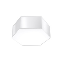 Stropné svietidlo na povrchovú montáž 2x E27 Plafond Polygonal White Modern Sunde Sollux