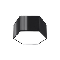 Stropné svietidlo na povrchovú montáž 2x E27 Plafond Polygonal Black Modern Sunde Sollux