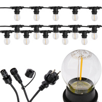 Záhradné vonkajšie osvetlenie Girland Chain 15m 15xE27 LED 1,3W