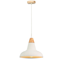 Závesné svietidlo E27 Betónové tienidlo s dreveným povrchom D:300 VT-7301 V-TAC