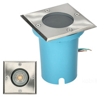 Entrada Kobi štvorcová zemniaca zásuvka GU10 IP65 chróm